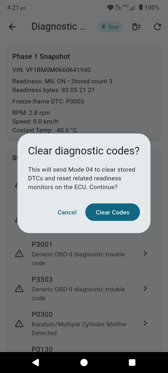 Diagnose form with symptom text, tags, and image options